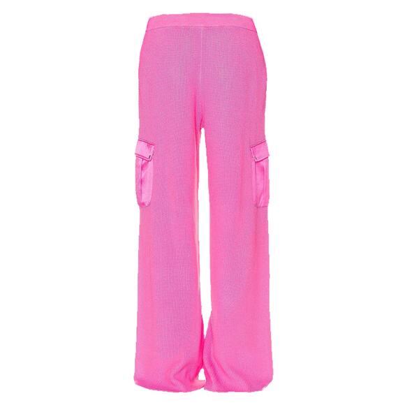 SEROYA - Saph Knit Cargo Pants (Pink) - Picture 8 of 11